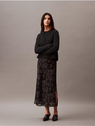 Calvin Klein Jeans Calvin Klein Womens Cotton Chino Mini Skirt - Black - 24