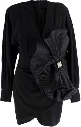 Alessandra Rich Black Embellished Mini Dress Size XS