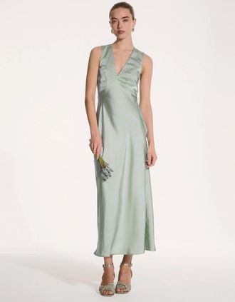 Omnes Womens Nova Dress in Sage - Green - Size: 24