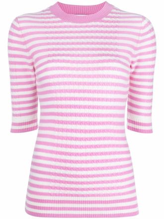 Ganni Top a righe - Rosa