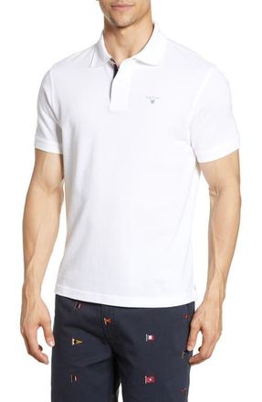 Barbour Regular Fit Tartan Piqu&eacute; Polo in White/dress at Nordstrom, Size Xxx-Large