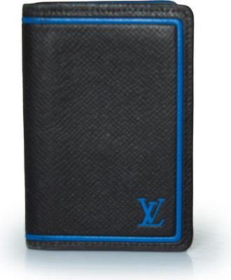 Louis Vuitton Louis Vuitton Taiga organizer in zwart en blauw