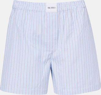 The Attico Striped cotton shorts