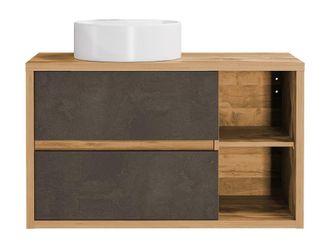 VENTE-UNIQUE.COM Mueble de ba&ntilde;o simple madera color natural claro