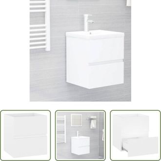 vidaXL Mobile in legno multistrato - Mobile Lavabo Bianco 41x38,5x45 cm in Legno Multistrato