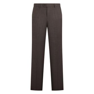 HUGO BOSS Hugo, Straight Trousers, male, Brown, Size: XL Wool Blend Trousers