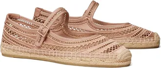Tory Burch Open Weave Mary Jane Espadrille Flat in Vintage Mauve at Nordstrom, Size 10.5