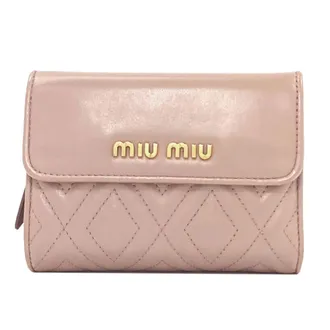 Miu Miu Pink Leather Wallet (Bi-Fold) (Pre-Owned)