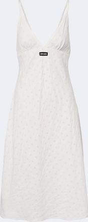 Miu Miu Broderie anglaise poplin midi dress