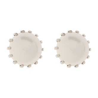 Marni Glazen Pareloorbellen - Dames - Oorbellen - Wit - ONE Size - Accessoires