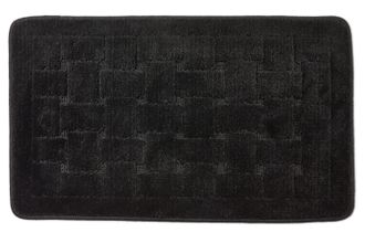 TJ Hughes Orkney - Crosshatch Bath mat in Black - TJ Hughes