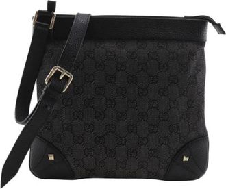 Gucci Vintage, unisex, Grijs, ONE Size, Leer, Pre-owned Crossbody Bag