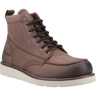 Jack & Jones Jack & Jones Toronto Leren Heren Bruine Enkellaarzen Met Stenen