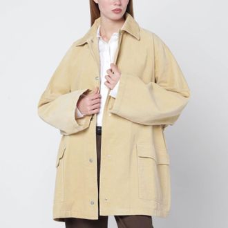 Toteme Beige corduroy overshirt jacket