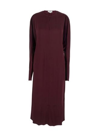 Stella McCartney Dark Brown Round Neck Midi Dress