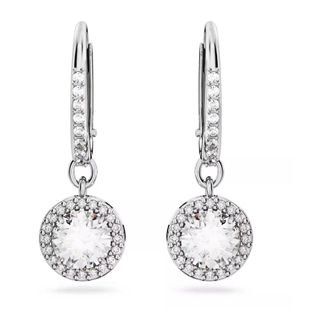 Swarovski Angelic Drop Oorbellen - Dames - Oorbellen - Grijs - ONE Size - Accessoires
