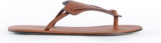 The Row Helena Flip Flops in Leather