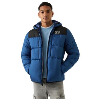 Reebok Heren Kleurblok Reversible Puffer Jacket (Blauw)