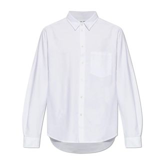 Sams&oslash;e & Sams&oslash;e Saryan Shirt - Heren - Zakelijke Overhemden - Wit - M - Katoen - Overhemden