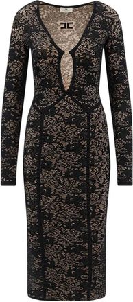 Elisabetta Franchi Jurken Zwart - Dames - Casual kleedjes - Zwart - S - Polyester - Kleedjes