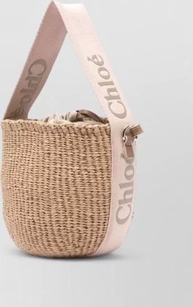 Chlo&eacute; woody bucket crossbody satchel woven strap