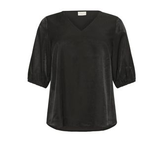 Kaffe Curve Overhemden, Dames, Zwart, 7Xl, Katoen, KCloulou Blouse