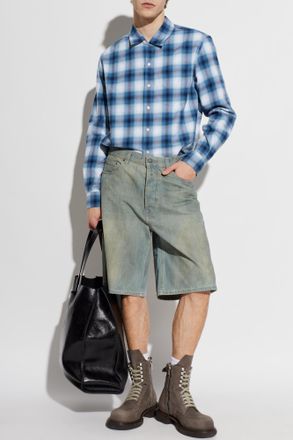 Haikure Ian Denim Shorts, Mens, Blue