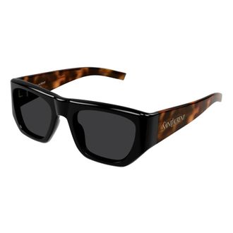 Saint Laurent Sunglasses, female, Brown, 52 MM, Geometric Havana Sunglasses Bold Style