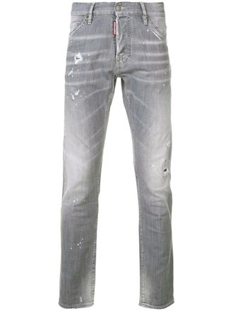 Dsquared2 slim fit jeans - men - Cotton/Spandex/Elastane - 50 - Grey
