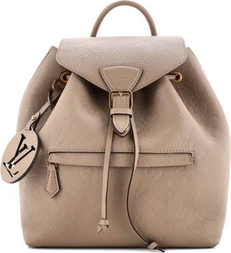 Louis Vuitton Montsouris NM Monogram Empreinte Leather PM backpack - Beige