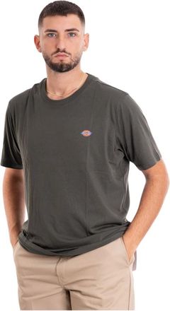 Dickies Tops, Heren, Groen, L, T-shirt Mezza Manica Mapleton