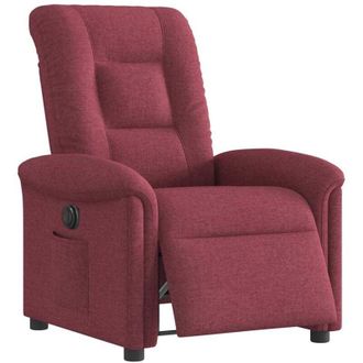 vidaXL Sill&oacute;n Reclinable El&eacute;ctrico Tela Rojo Tinto Vidaxl