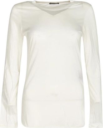 Ann Demeulemeester T-shirts en Polos Wit - Dames - Longsleeves - Wit - S - Katoen - Tops