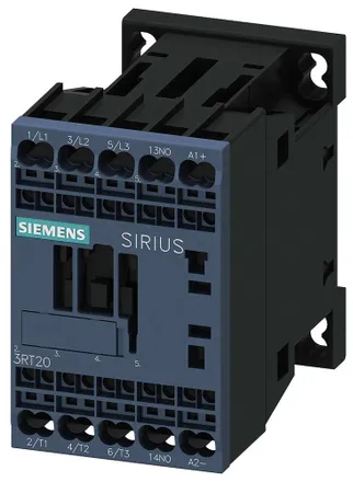 SIEMENS Contactor De Acoplamiento, Ac-3e, 7 A/3 Kw/400v, 3 Polos, Dc 24v, 1n/a, Conexi&oacute;n Por Resorte, 3rt20152kb41