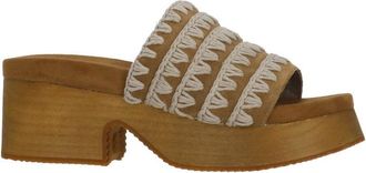Mou Brown Monoband Upper Monoband Sandals