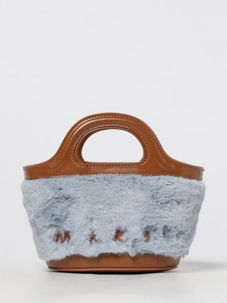 Marni Borsa Tropicalia Micro Marni in pelle e pelliccia sintetica