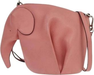Loewe Pre-owned Cross Body Bags, female, Pink, Size: ONE SIZE Pre-owned Elephant crossbody bag