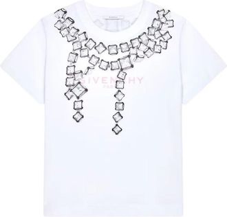Givenchy GIV T-Shirt E26 - Dames - T-shirts - Wit - S - Katoen - Tops