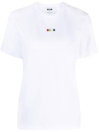 Msgm T-shirt con ricamo - Bianco
