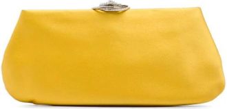 Chanel Pre-owned Satin Clutch - Dames - Vintage Clutch - Geel - ONE Size - Satijn - Vintage