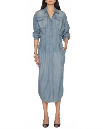 Isabel Marant Nolwen Midi Shirt Dress In Blue