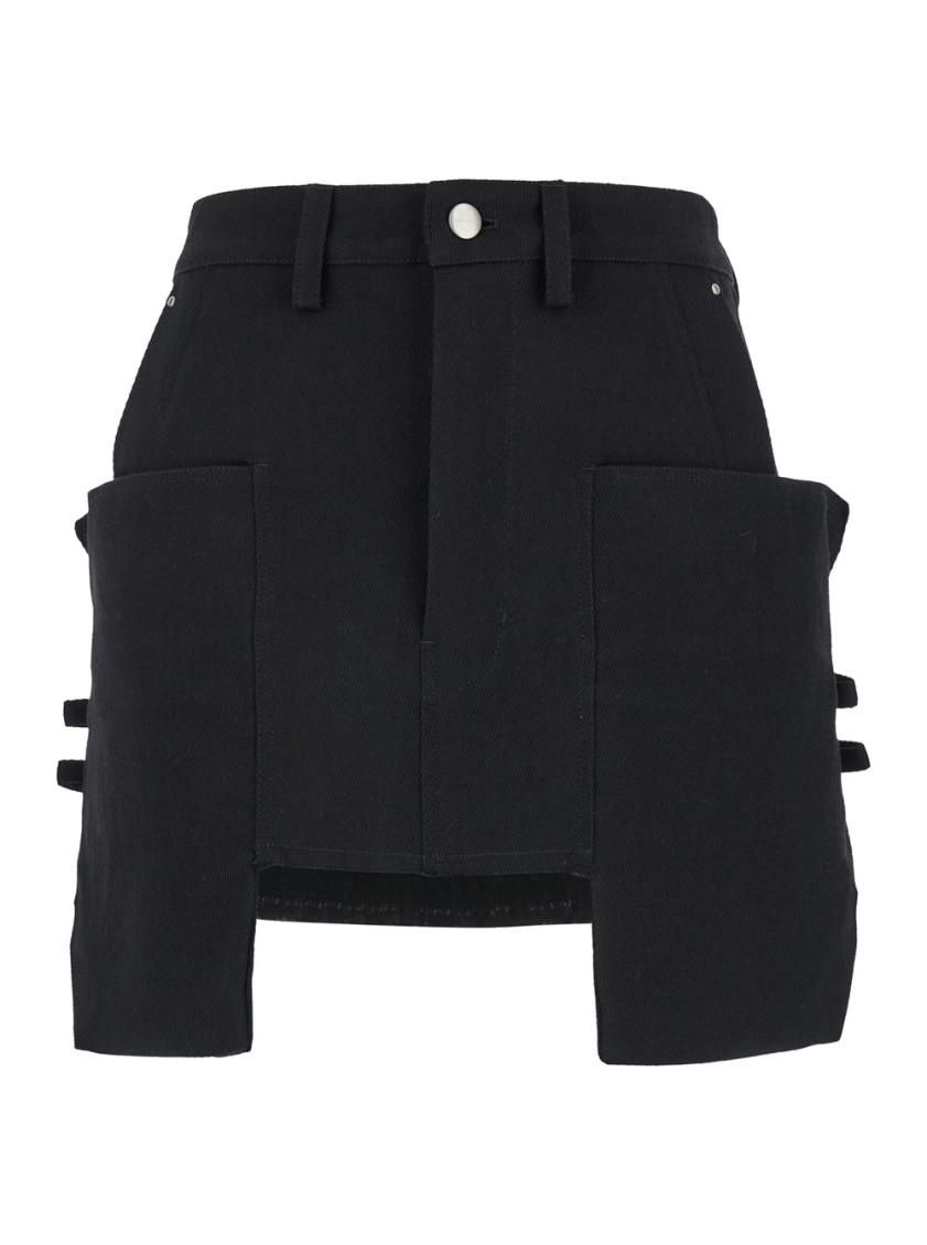 ミニスカート RICK OWENS Women Mini Skirts RP01E7331P09 Black Rick Owens Draped Mini Skirt | Black | FARFETCH