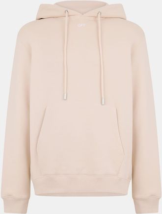 Off-white Mens Off White Slim Fit Hooded Neck Long Sleeve Sweatshirt in Beige/White - Multicolour - Size X-Small