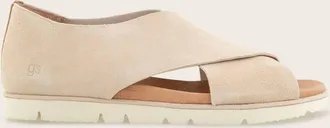 Gentle Souls Womens Leslie X Band Leather Sandal In Doe Suede