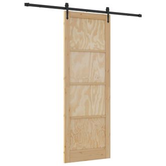 vidaXL Puerta Corredera Orkdal Natural 83 X 232 Cm Vidaxl
