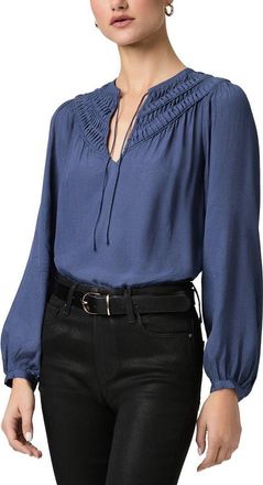 Paige Milani Gathered Top in Pale Sapphire at Nordstrom, Size X-Small