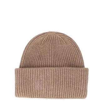 Max Mara MMRetina Beanie - Accessories - Mujer - Beige - ONE SIZE
