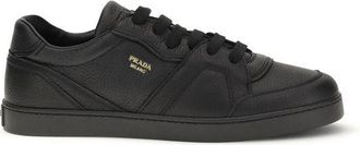 Prada Black Calf Leather Bos Taurus Mens Sneakers