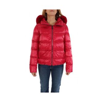 Colmar Jassen, Dames, Rood, S, Leer, Down Jacket