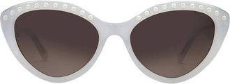 Kate Spade New York Brown Shaded Cat Eye Ladies Sunglasses JUNI/G/S PEARL 0VK6/HA 55